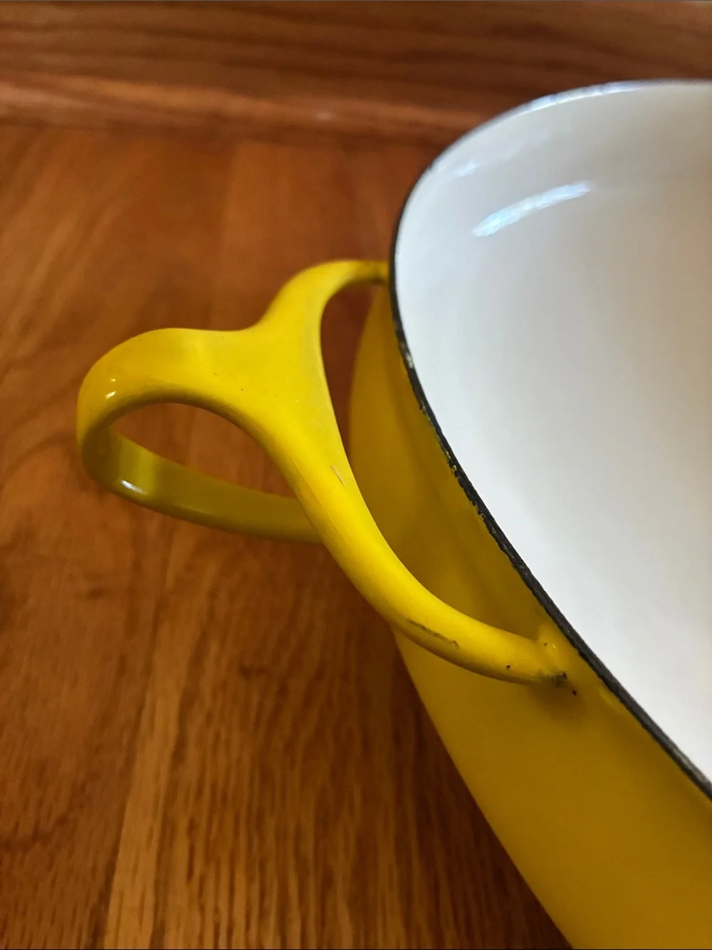 Dansk Designs Denmark Yellow Enamel Buffet Bowl Paella Pan
